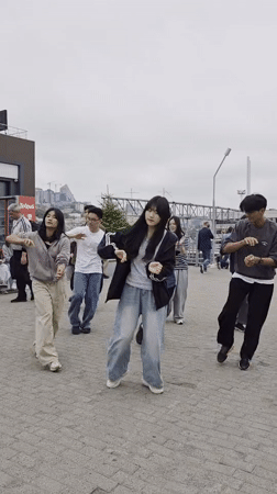 Vladivostok railway station views and street dance performance