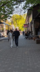 Spring afternoon street life captured in Pyatigorsk pedestrian areas