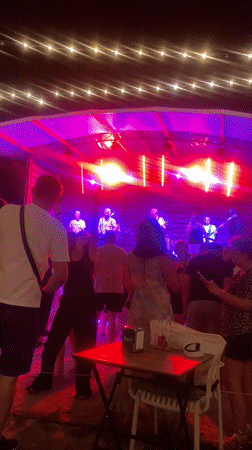 Live band lights up a Mykolaiv crowd on a summer night