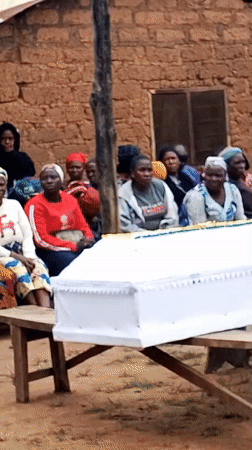 Outdoor funeral gathering in Akwanga, Nigeria