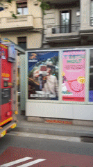 Fire trucks spotted parked on Barcelona street