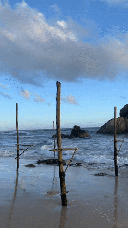 Afternoon coastal scenes captured along Habaraduwa beaches, Sri Lanka