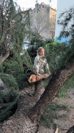 Woman observed driving in Rijeka, Croatia