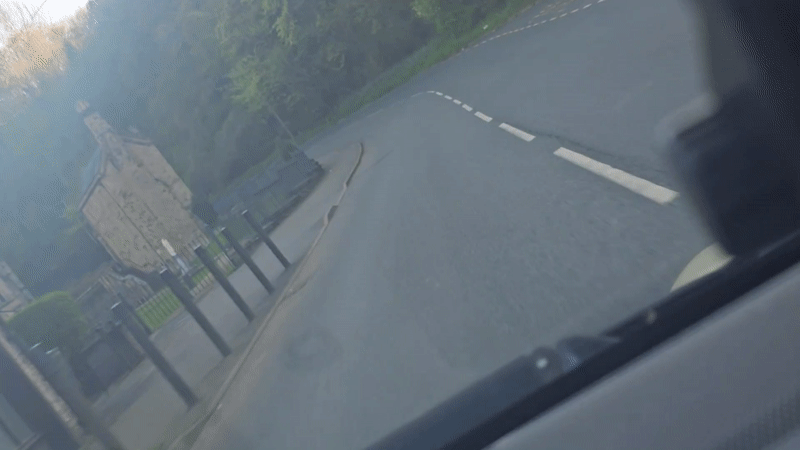 Routine street scenes documented in Holywell during Saturday afternoon