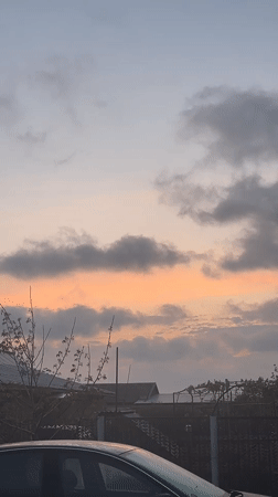 Sunset sky captured on video in Slobozia, Moldova
