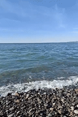 Peaceful coastal scene documented at Batumi beach