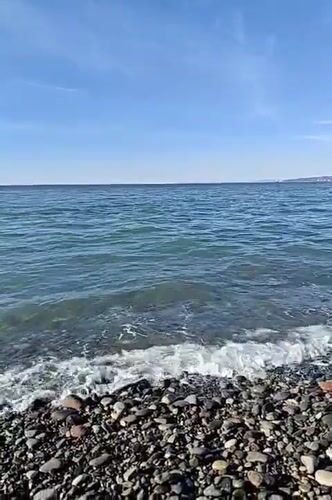 Peaceful coastal scene documented at Batumi beach