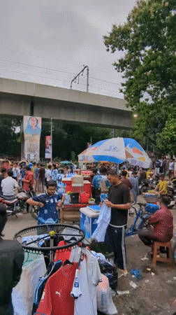 Dhaka streets buzz as Argentina football fans gather at night