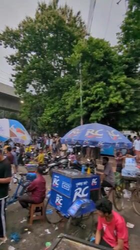 Dhaka streets buzz as Argentina football fans gather at night