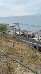 Overcast morning documented along Sochi's Black Sea coast