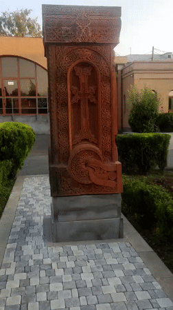 Holy Trinity Church and khachkars up close in Yerevan