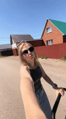 Woman documents morning walk through Sterlitamak neighborhoods