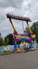 Amusement park activities documented in Brest, Belarus during afternoon hours