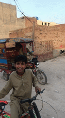 Daily street life documented in South Asian urban area