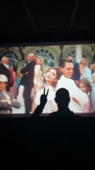 Movie night out in Saint Petersburg, June evening