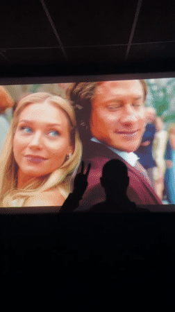 Movie night out in Saint Petersburg, June evening