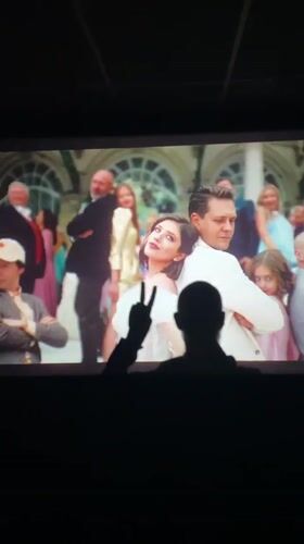 Movie night out in Saint Petersburg, June evening
