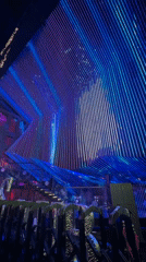 Geometric light display illuminates Pattaya entertainment venue