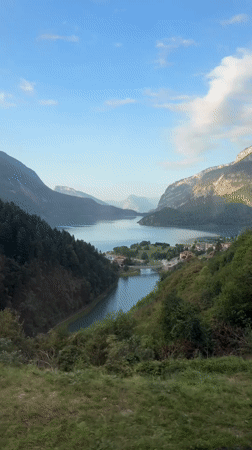 Morning views around Lake Molveno and the Dolomites