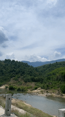Morning visitors gather at riverside tourist spot in Vietnam