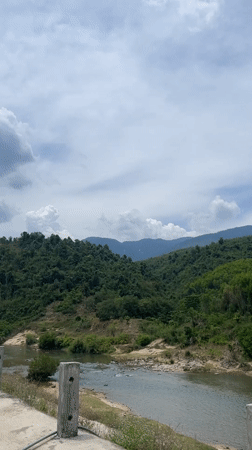 Morning visitors gather at riverside tourist spot in Vietnam