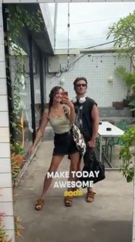 Mirror selfies captured at two Bali locations early Monday