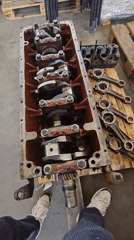 Engine disassembly documented in Karnobat workshop