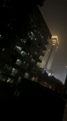 Rainy night scene captured in Yuzhong District, China