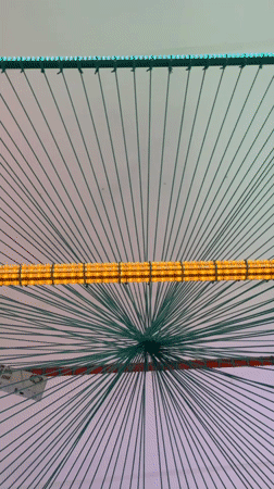 LED-lit cone decoration spotted in Khimki, Russia