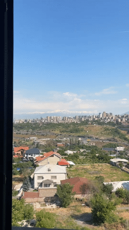 Morning panoramic views captured across Yerevan, Armenia