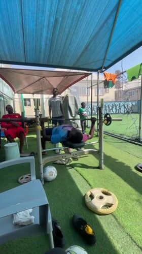 Outdoor fitness training session documented in Iranla, Nigeria
