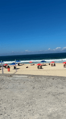 Daytime beach scene captured on video in Rio de Janeiro