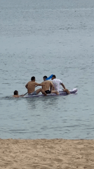 Evening beach activities observed in Nha Trang, Vietnam