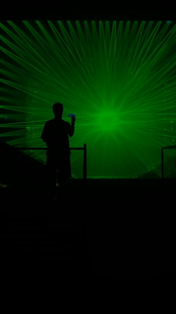 Visitor experiences immersive digital art exhibition in Singapore