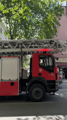 Fire truck spotted on Tbilisi street