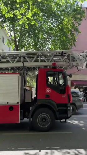 Fire truck spotted on Tbilisi street