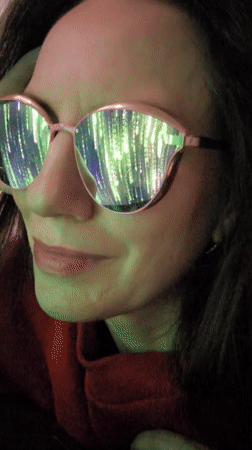Matrix-coded sunglasses spotted in Riga fashion display