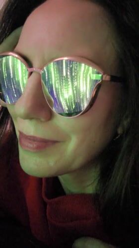 Matrix-coded sunglasses spotted in Riga fashion display