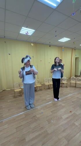Kindergarten activities including dancing, games observed in Rusanovo, Russia