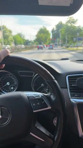 Driver documents afternoon journey through Plovdiv, Bulgaria