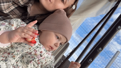 Family gathering with baby, barbecue in Russian village