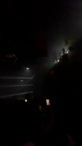 Live DJ and drum set performance at a Mexico City nightclub