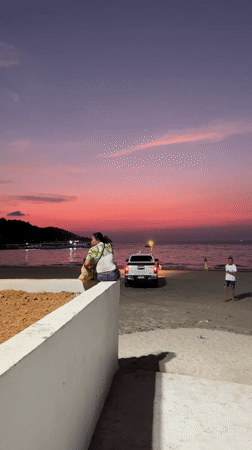 Vibrant sunset scenes captured by witnesses at Patong beach