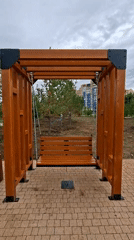 Park walk in Kokshetau: sculptures, architecture, and summer flora