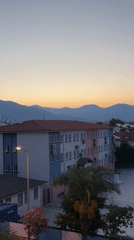 Fethiye at dusk, golden hour to crescent moon