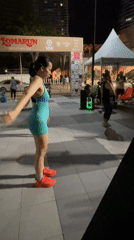 Nighttime dance fitness class at Pattaya's LOMARUN beach run event