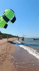 Lazy summer afternoon at Kuchugury beach, Sea of Azov