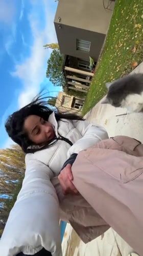 Woman documents quiet afternoon with cat in Trelew, Argentina