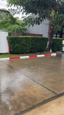 Flooded streets and rainy-day scenes across Chalong