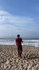 Morning beach visit captured at Castelldefels, Spain coastline